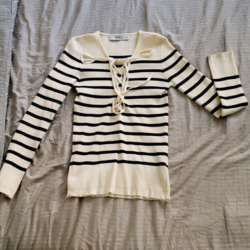 Striped knit sweater